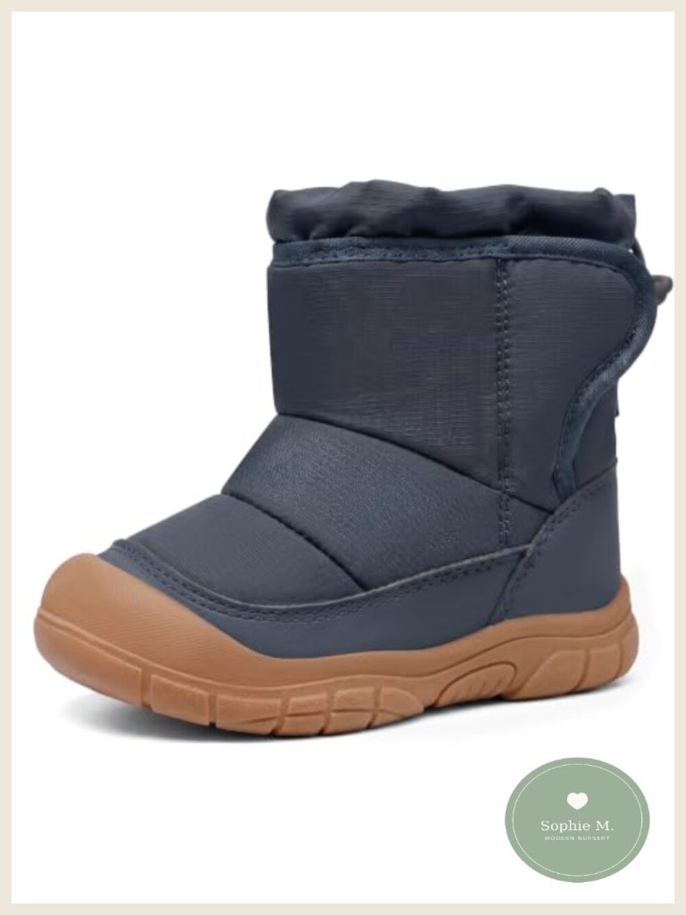 Toddler Snow Boots Faux Fur Lined Water-Resistant Adjustable Winter Boots